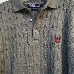 Polo by Ralph Lauren Cable 1/4 button up Sweater